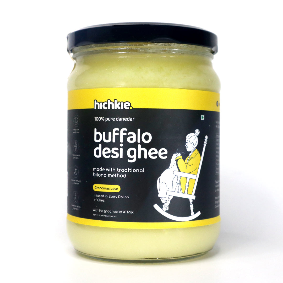 Buffalo Desi Ghee | Bilona Method | Curd-Churned | Lab Tested.