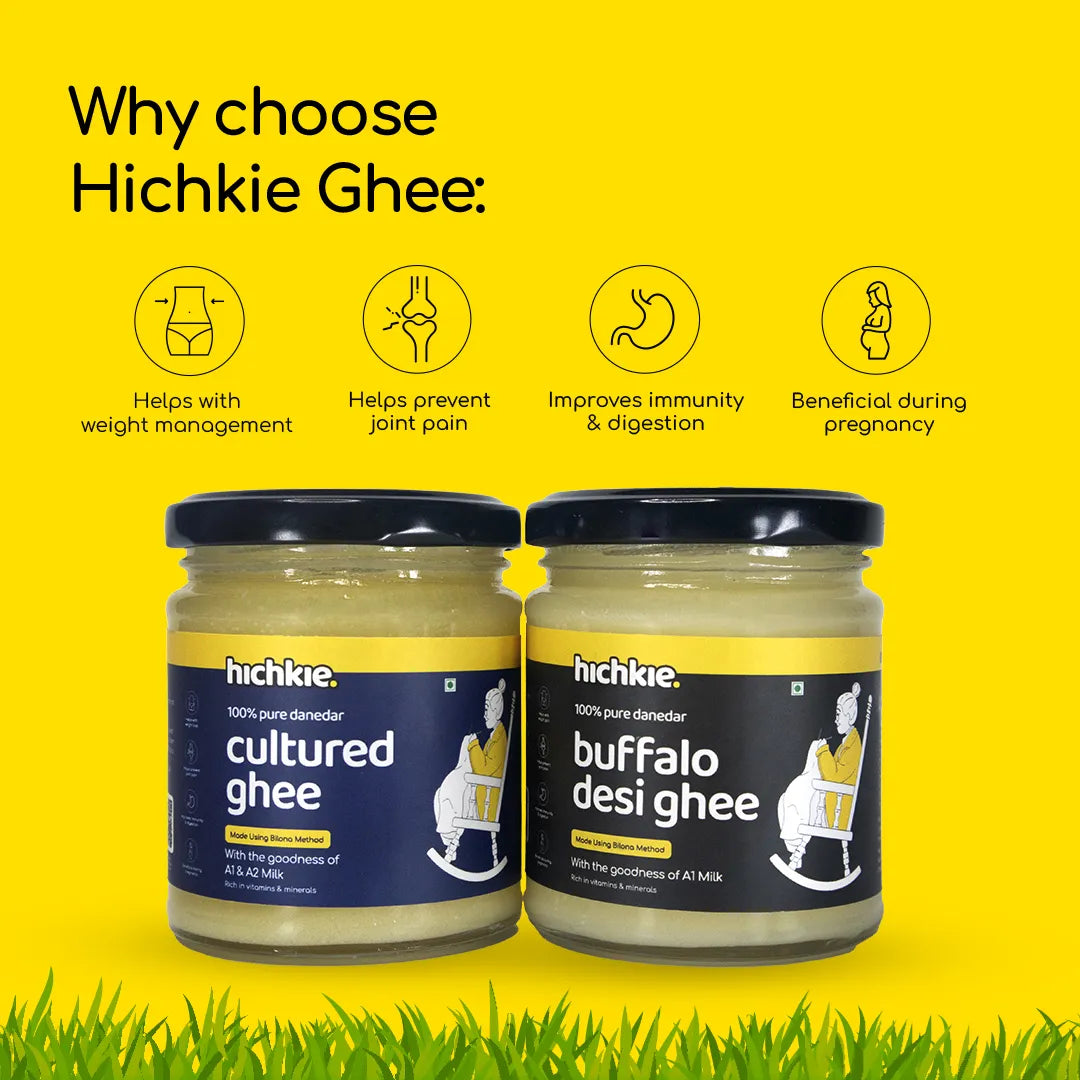 Pack of 2 | 180ml | Buffalo Desi Ghee | Cultured Ghee | Bilona Method | Lab Tested.