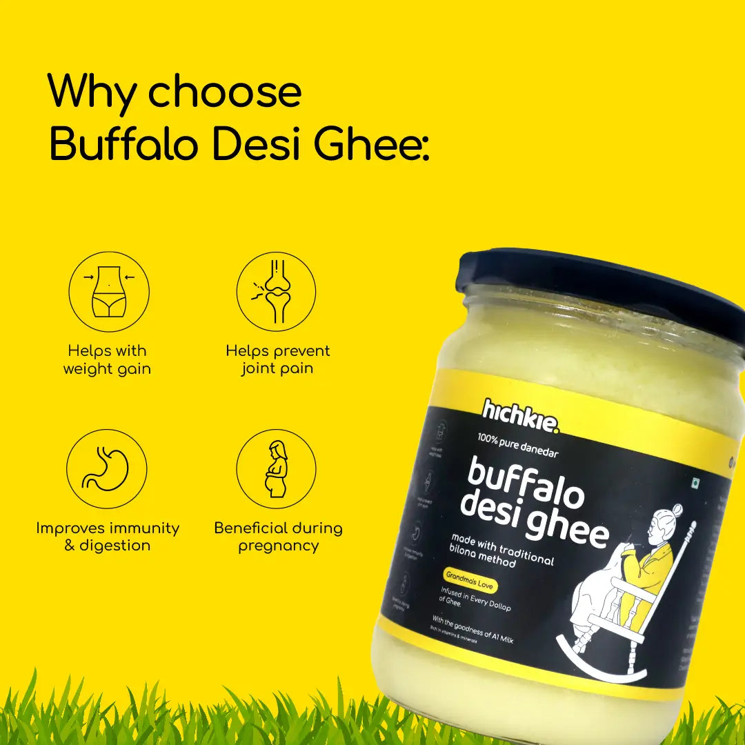 Buffalo Desi Ghee 500 ml | Bilona Method | Curd-Churned | Lab Tested.