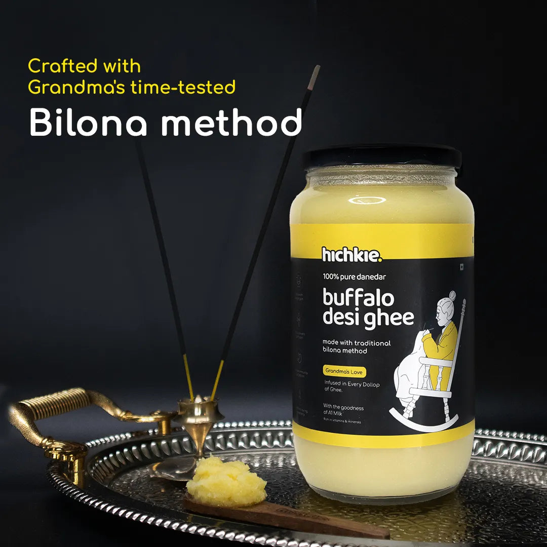 Buffalo Desi Ghee | Bilona Method | Curd-Churned | Lab Tested.