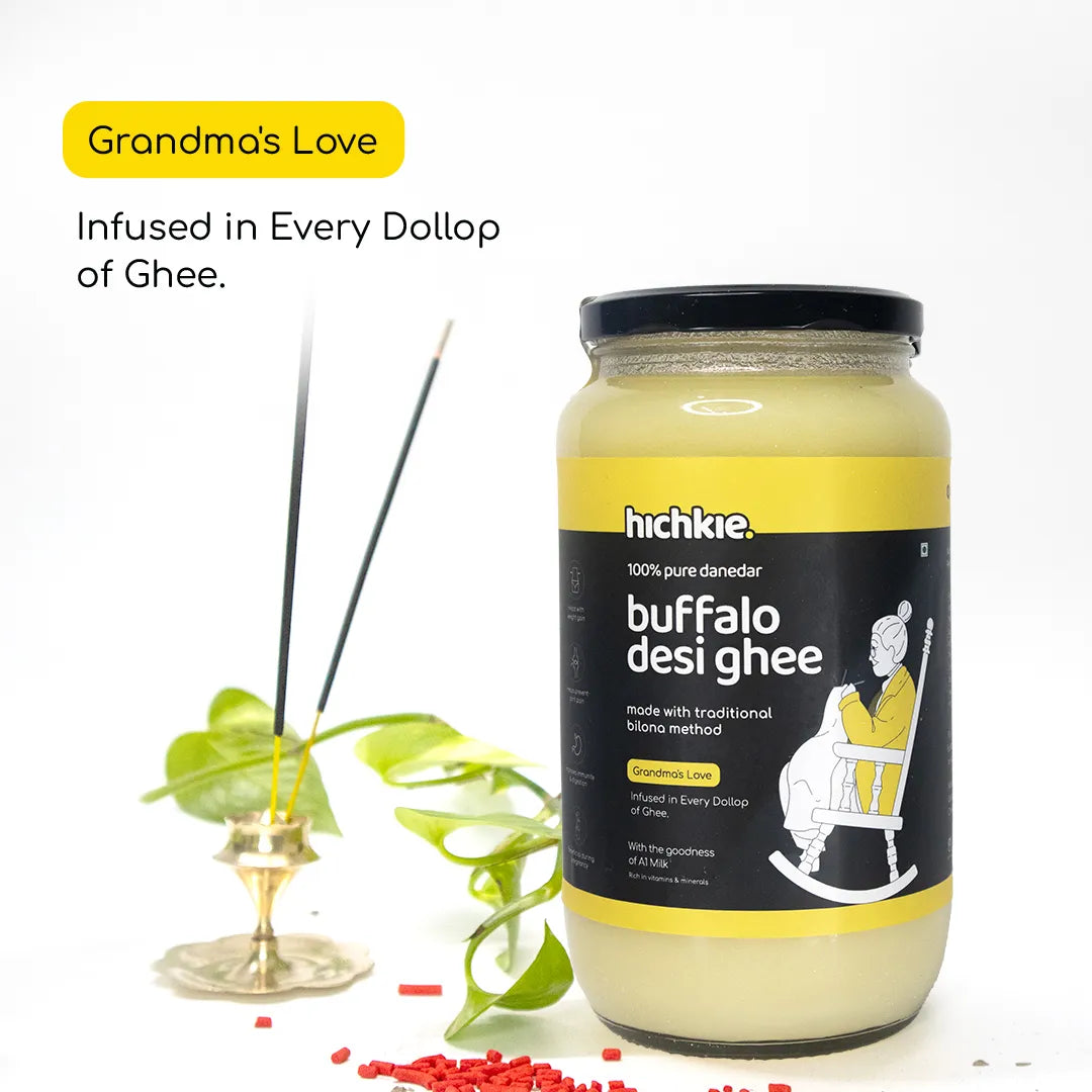 Buffalo Desi Ghee | Bilona Method | Curd-Churned | Lab Tested.