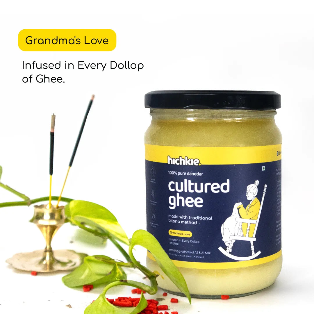 Cultured Ghee 500 ml | Bilona Method | Cream-Churned | Lab Tested.