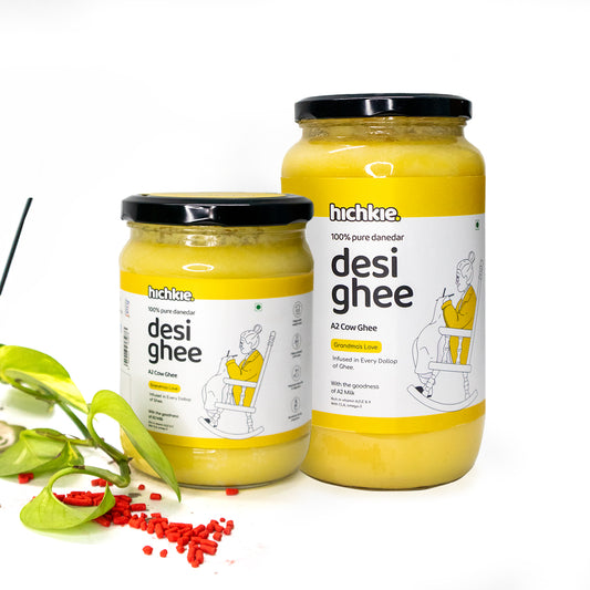Combo A2 Cow Ghee 500 & 1000ml | Bilona Method | Curd-Churned | Lab Tested.