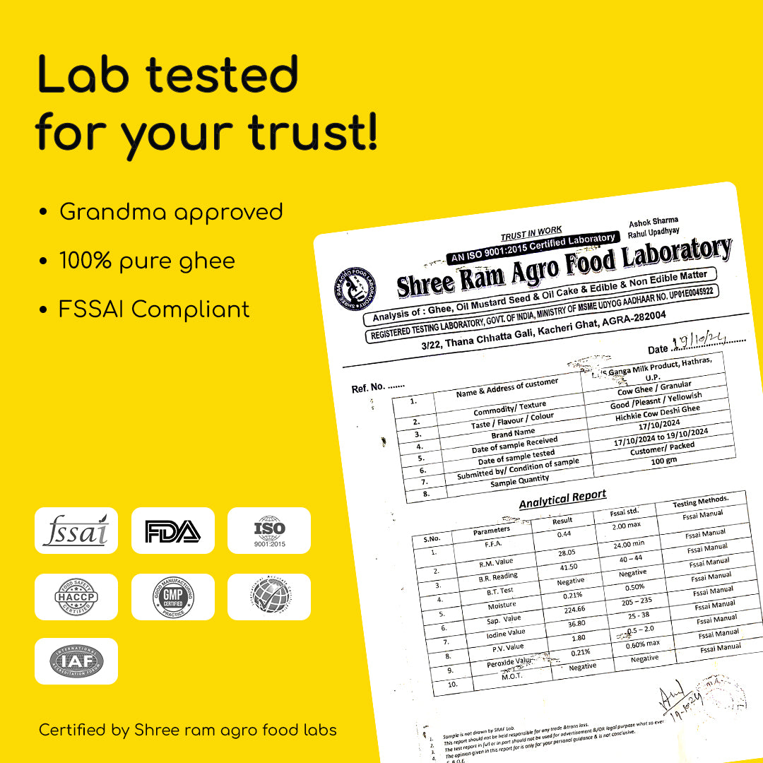 A2 Cow Ghee 100 ml | Bilona Method | Curd-Churned | Lab Tested.