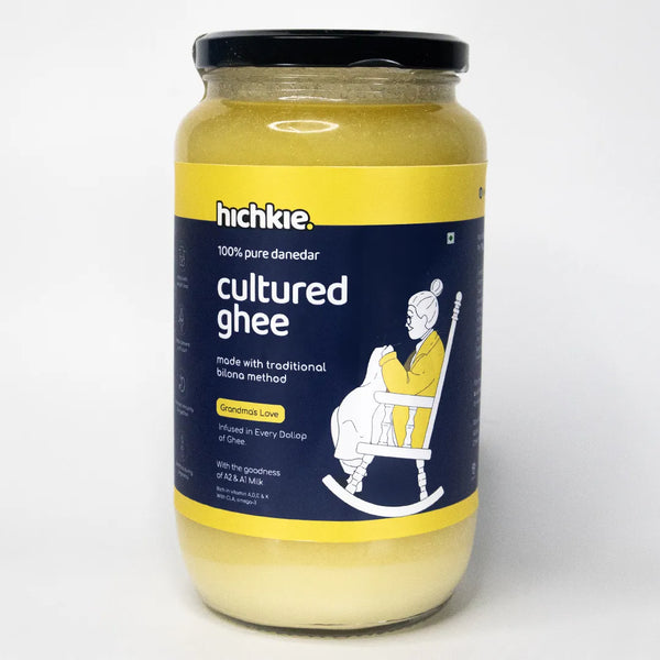 Cultured Ghee 1000 ml | Bilona Method | Cream-Churned | Lab Tested.