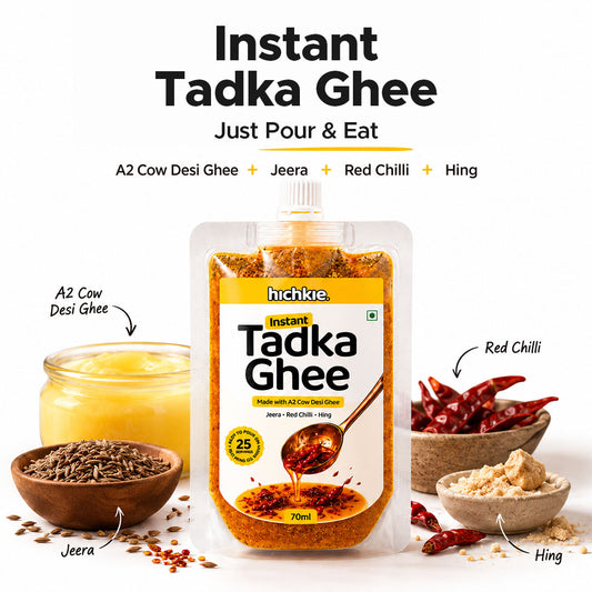 Hichkie Instant Tadka Ghee | Spiced A2 Cow Ghee Seasoning for Daily Meals