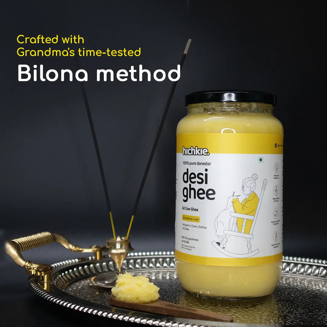 A2 Cow Ghee 2x1000 ml | Pack Of 2 | Bilona Method | Curd-Churned | Lab Tested