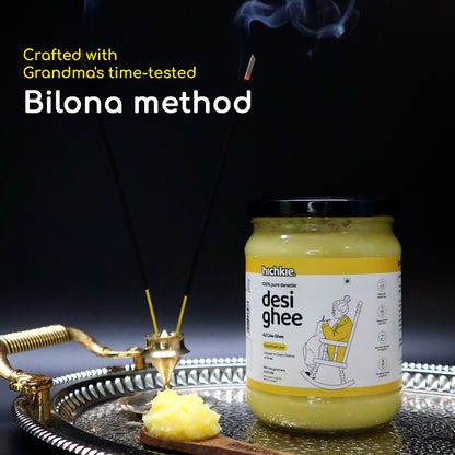 Combo of A2 Cow Ghee 500 & 1000ml | Glass Jar | Bilona Method | Curd-Churned |Pure, Natural & Healthy | Lab Tested.