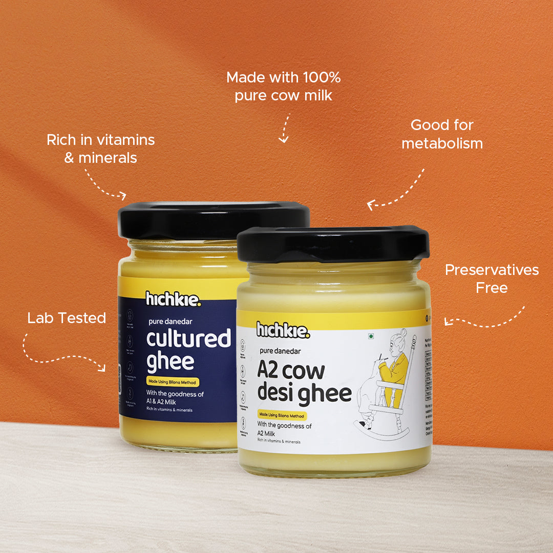 Pack of 2 | 180ml | A2 Cow Desi Ghee | Cultured Ghee | Bilona Method | Lab Tested.