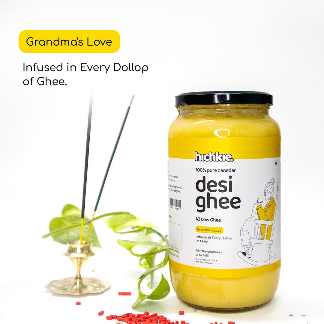 A2 Cow Ghee 1000 ml | Glass Jar | Bilona Method | Curd-Churned |Pure, Natural & Healthy | Lab Tested.