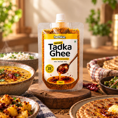 Hichkie Instant Tadka Ghee | Spiced A2 Cow Ghee Seasoning for Daily Meals