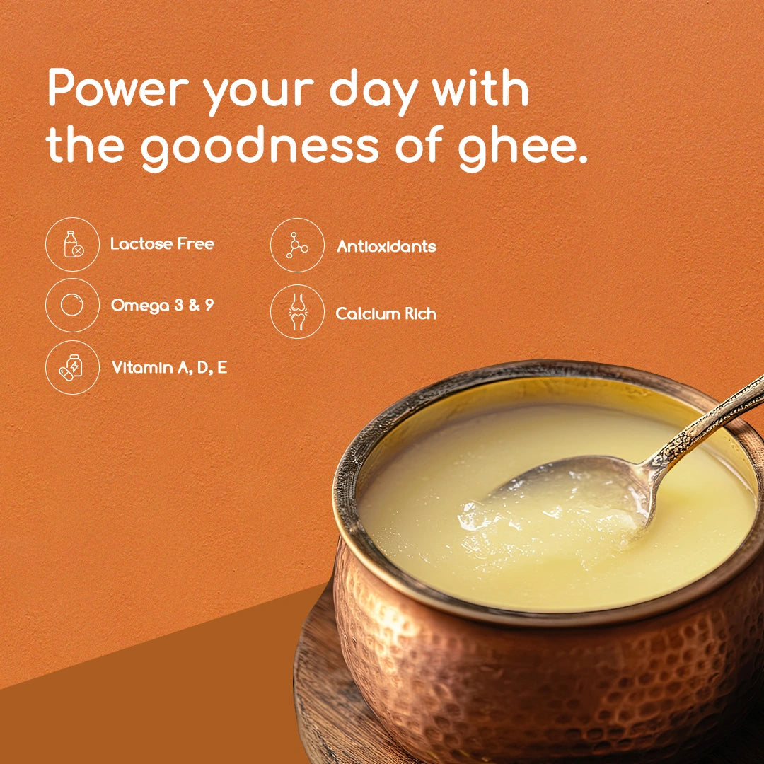 Buffalo Desi Ghee 500 ml | Bilona Method | Curd-Churned | Lab Tested.