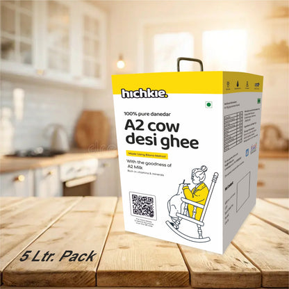A2 Cow Ghee 5 Ltr | Bilona Method | Curd-Churned | Lab Tested.