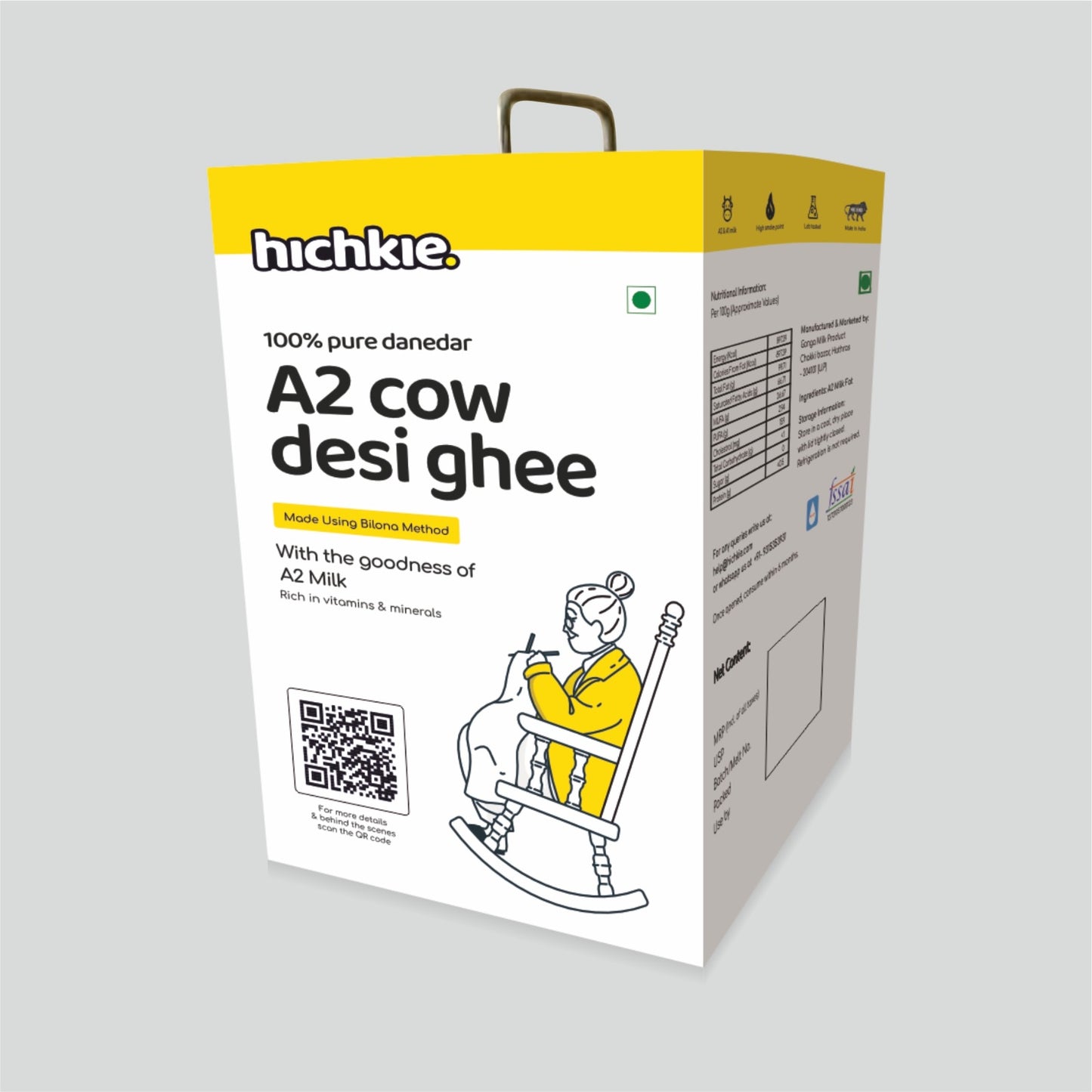 A2 Cow Ghee 5 Ltr | Bilona Method | Curd-Churned | Lab Tested.