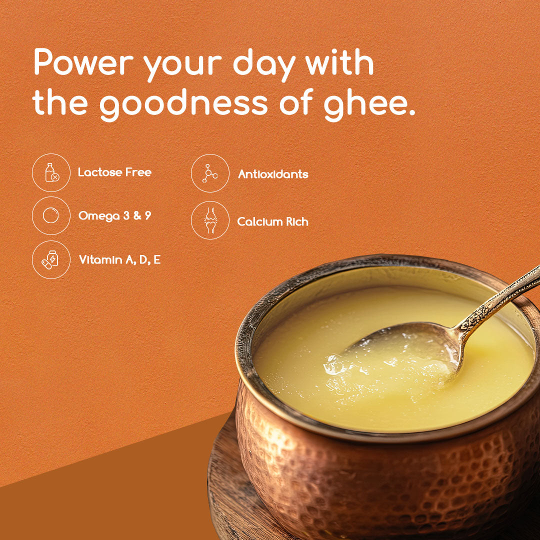 Hichkie cultured ghee 500ml jar, cream-churned